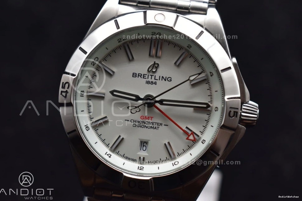 Breitling 1:1 HighPerformance SS Automatic Best GMT Edition Factory Bracelet BLS Dial On White Chronomat 532 A 40mm 0412